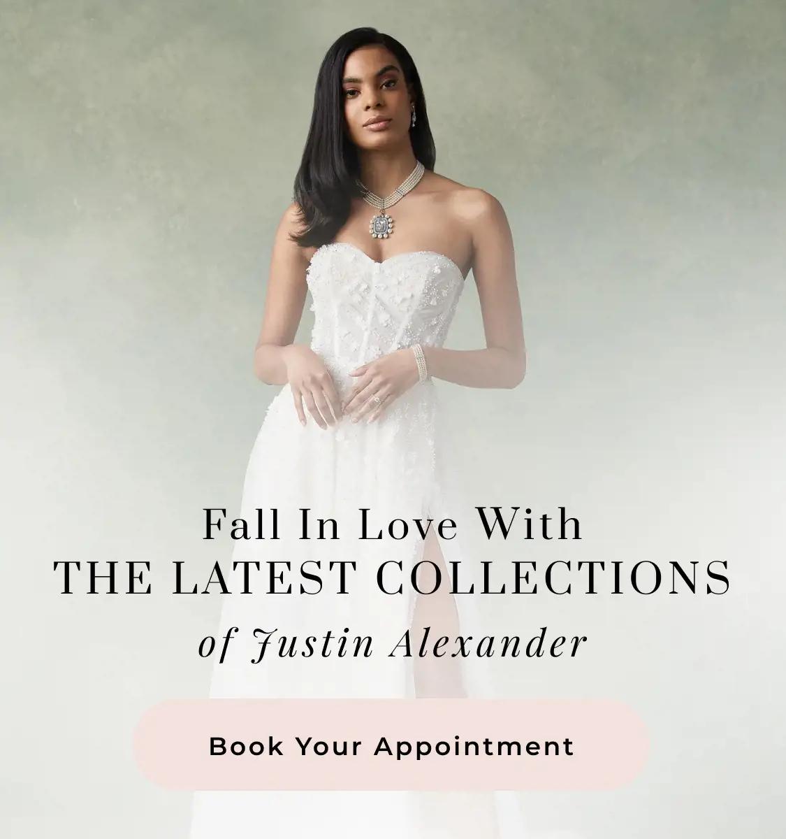 Model Wearing Justin Alexander Wedding Dress